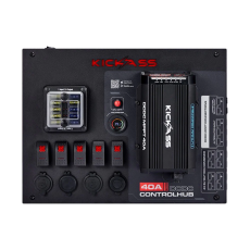 KickAss 12V Control Hub / Panel with 40A DCDC Charger + Integrated Bluetooth